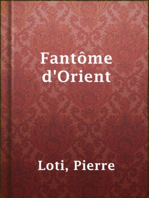 cover image of Fantôme d'Orient